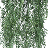 Image of Hanging Basket With Artificial Trailing Bamboo Leaf - UV Stabilised 110cm
