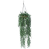 Image of Hanging Basket With Artificial Trailing Bamboo Leaf - UV Stabilised 110cm