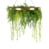 Image of Hanging Gold Disc With Artificial UV Stabilised Foliage 80cm
