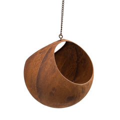 Hanging Rusted Ball Planter - 20cm, Set of 6