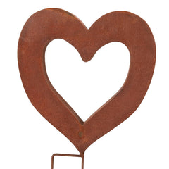 Heart Rusted Metal Garden Sculpture - 60cm