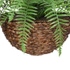 Image of Large Hanging Basket With Artificial Fern UV Stabilised