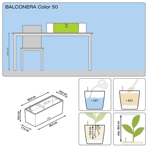 Lechuza Balconera 50 Self Watering Pot - 50cm