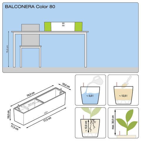 Lechuza Balconera 80 Self Watering Pot - 80cm