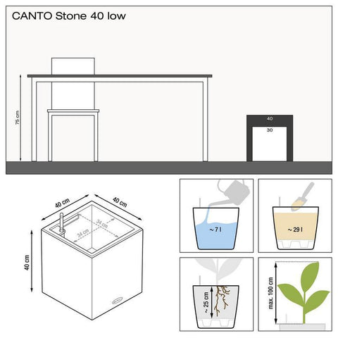 Lechuza CANTO Stone 40 Low