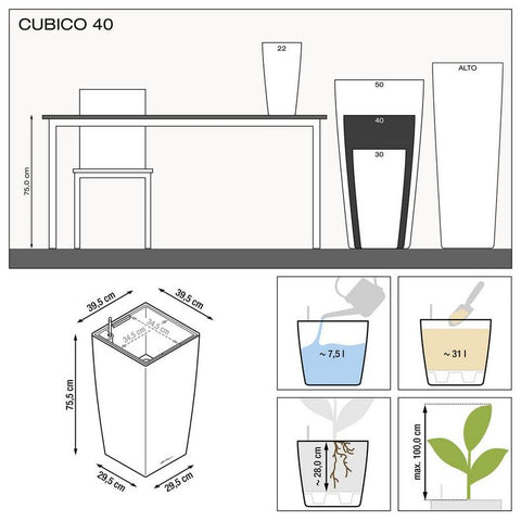 Lechuza CUBICO 40 Premium