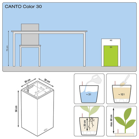 Lechuza Canto Column 30 Self Watering Pot - 30cm