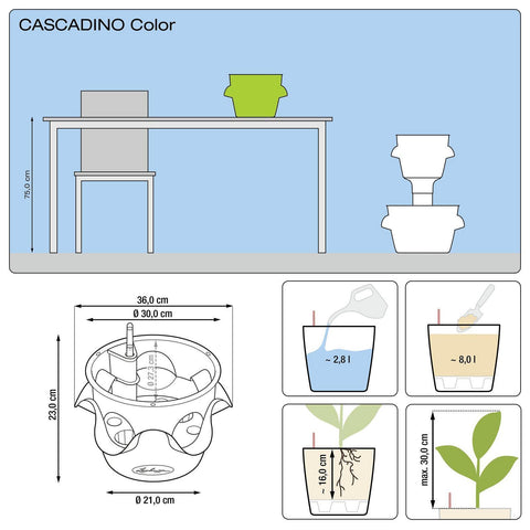 Lechuza Cascadino 36cm Self Watering Cascade Planter