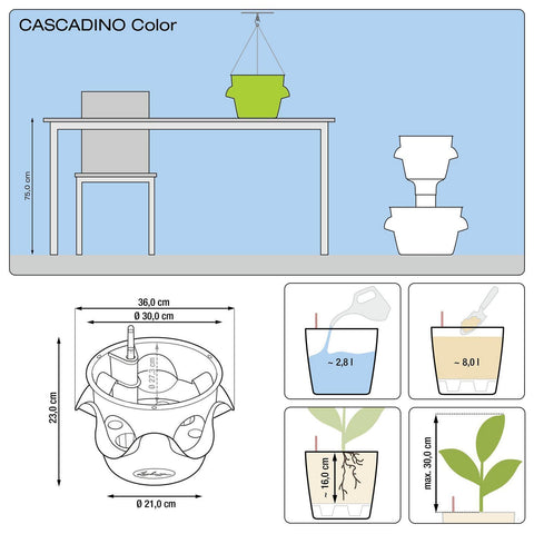 Lechuza Cascadino 36cm Self Watering Hanging Planter