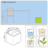 Image of Lechuza Cube LS 35 Self Watering Pot - 35cm