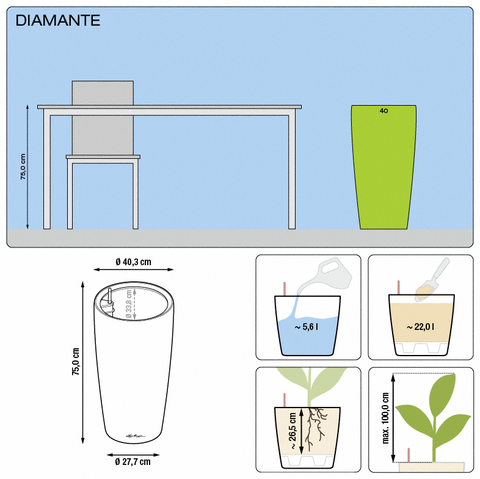 Lechuza DIAMANTE 40 Premium