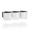 Image of Lechuza Glossy CUBE Triple Wall Planter Kit