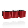 Image of Lechuza Glossy CUBE Triple Wall Planter Kit