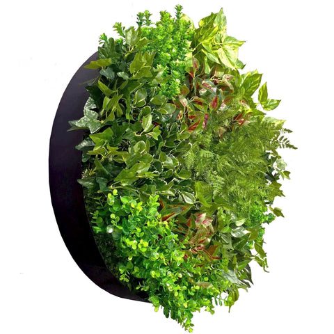 Mixed Fern Circular Artificial Green Wall Plant Disc 80cm