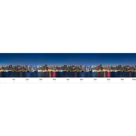 New York Night Time Cityscape Custom Size UV Printed Fence Cover
