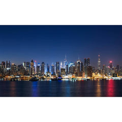 New York Night Time Cityscape Custom Size UV Printed Fence Cover