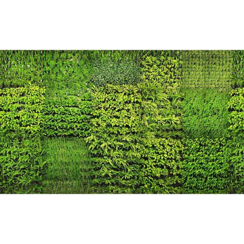 Patchwork Green Wall Custom Size UV Printed Fence Cover