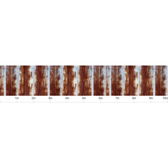 Rusty Corrugated Iron Custom Sized UV Printed Fence Cover