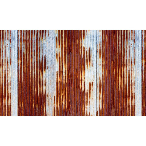 Rusty Corrugated Iron Custom Sized UV Printed Fence Cover