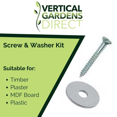 Screw & Washer Installation Kit For Timber & Plaster Surfaces