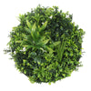 Image of Slimline Flowering White Artificial Green Wall Disc UV Resistant 50cm - White