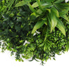Image of Slimline Flowering White Artificial Green Wall Disc UV Resistant 50cm - White