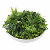 Image of Slimline Flowering White Artificial Green Wall Disc UV Resistant 50cm - White