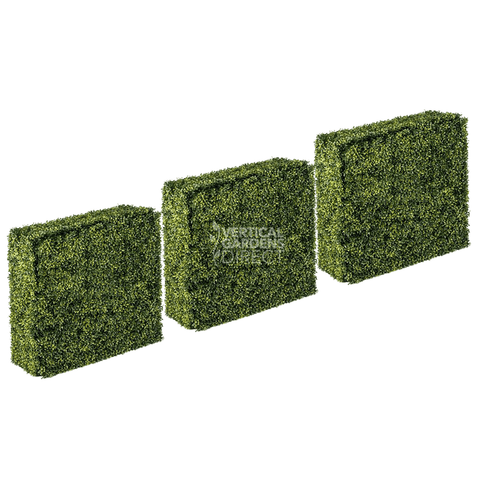 Yellow Boxwood Artificial Freestanding Hedge 75cm x 75cm x 25cm UV Stabilised