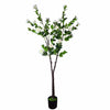 Image of Artificial Camellia Tree Flowering Natural White 180cm