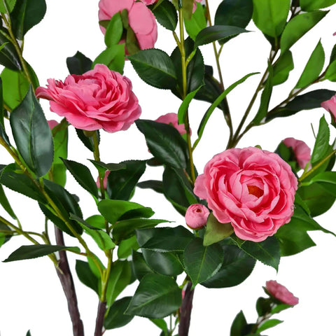 Artificial Camellia Tree Flowering Natural Pink 180cm